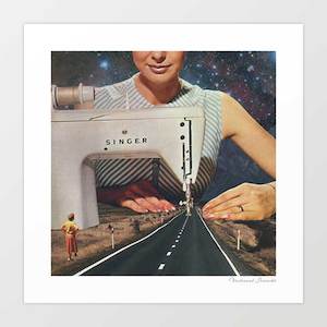 'This is how a road gets made' Art Print by Vertigo Artography