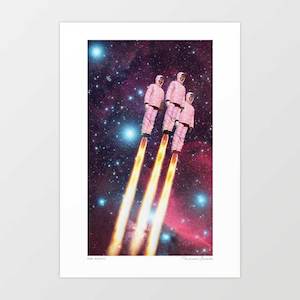 Artist: 'Pink rockets' Art Print by Vertigo Artography