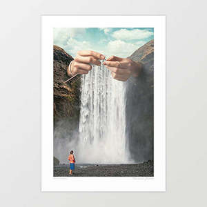 'Knitted Waterfall' Art Print by Vertigo Artography