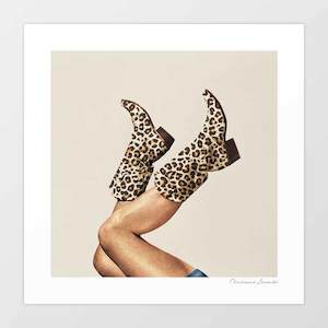 Artist: 'These Boots - Leopard Print' Art Print by Vertigo Artography