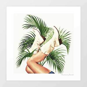 'These Boots - Palm Leaves' Art Print by Vertigo Artography