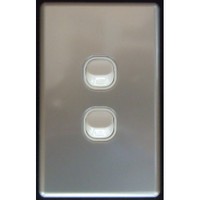 Electrical distribution equipment wholesaling: Two gang swith with silver cover