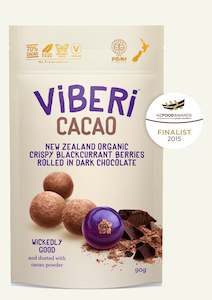 Products: CACAO 70% Organic Dark Chocolate Rolled Blackcurrants 90gm