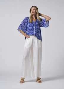 Womenswear: Aria Blouse - Indigo multi