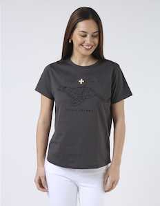 Womenswear: ACE TEE  GREY SNOW LEOPARD