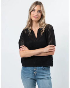 JONAH KNIT TOP BLACK