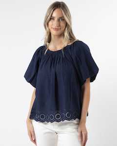 Paros Blouse Navy