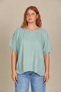 Amelie Relaxed Top - Seafoam