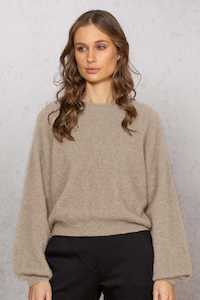 Bellow Sleeve Top - Oyster