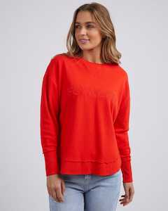 SIMPLIFIED CREW BRIGHT RED