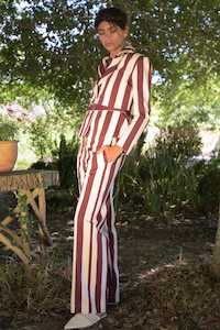 Womenswear: Walking On A Dream Merlot Stripe