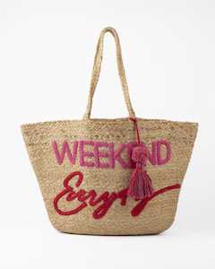 Womenswear: SHOPPER BAG JUTE WEEKEND EVERYDAY