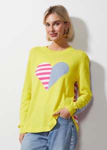 Love Line Up Jumper - Citrus