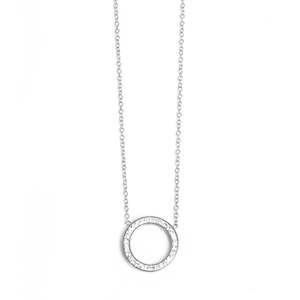 Necklace-Crystal Circle - Steel