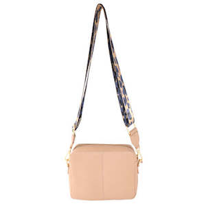 Bubble finish cross body  leather bag