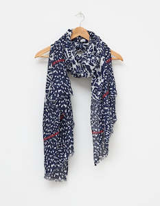 Corporate Head Office Management: Stella & Gemma Scarf - Cheetah Navy/White