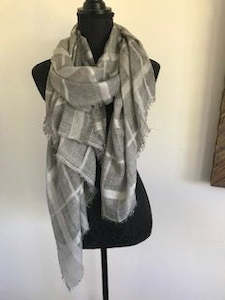 Corporate Head Office Management: Scarf - Grey with square pattern