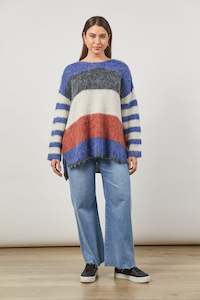 Serene Jumper - Azure Stripe