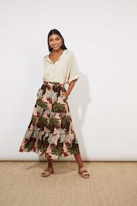 Corporate Head Office Management: cayman tiered maxi skirt