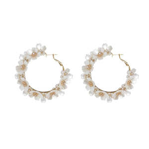 Floral Hoop Earrings