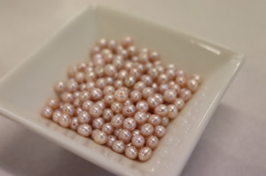 Craft material and supply: Freshwater Pearl Strand - Soft Pink - Round 0.3mm