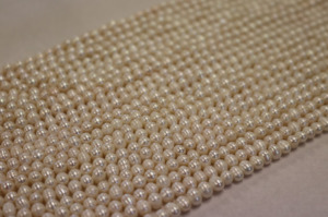 Freshwater Pearl Strand - White - Round .5mm