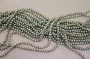 Freshwater Pearl Strand - Ice Blue - Round .5mm