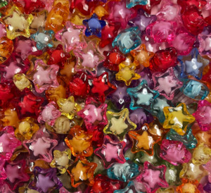 Coloured Stars - Pack of 10