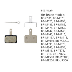 Components Brakes: BR-M446 DISC BRAKE PADS B05S RESIN **B03S REPLACEMENT**