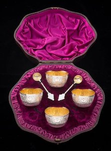 Sterling Silver & Gilt Open Salts