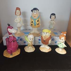 Antique: Boxed Set of Seven Flintstones Figures - Mint Condition, Rare find.