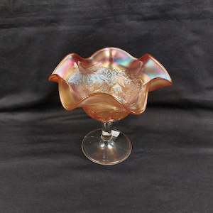 Carnival glass comport