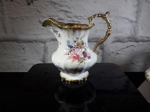 Hammersley 'Lady Patricia' large milk jug, signed F. Howard