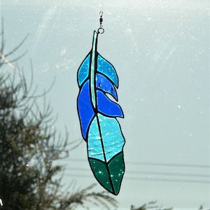 Creative art: Feather – Blue & Teal