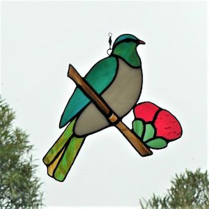 Creative art: Kereru & Pohutukawa Flowers