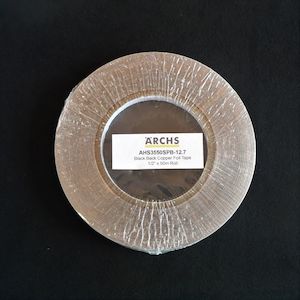 Archs 1/2″ (12.7mm) Black Back Copper Foil – New 50M Roll