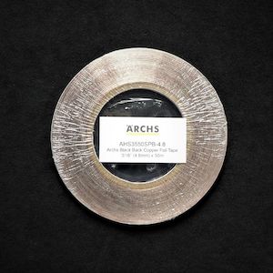 Archs 3/16″ (4.7mm) Black Back Copper Foil – New 50M Roll