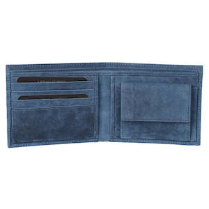 Furniture: Logan Leather Wallet - Blue