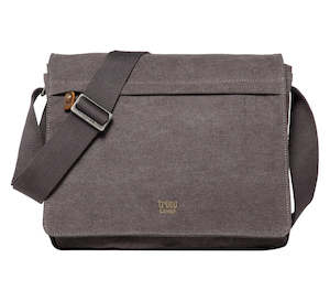 Troop Classic Flap Front Messenger Bag - Charcoal