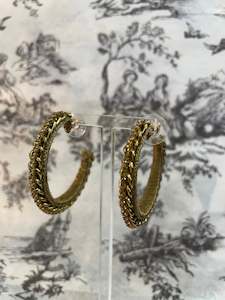 Deepa Gurnani Gold Hoop Earrings