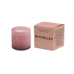 Furniture: Seychelles Glass Candle/Refill by French Country Collections