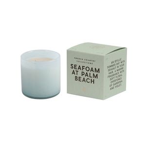 Furniture: Seafoam at Palm Beach Glass Candle by French Country Collections