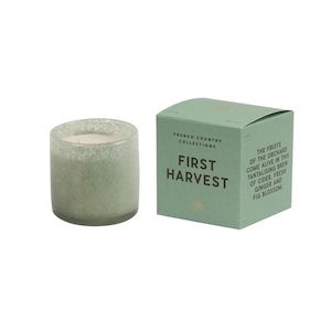 Furniture: First Harvest Glass Candle by French Country Collections