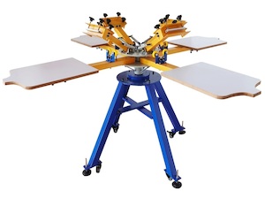 4 Colour 4 Station Screen Printing Machine Vinyl Cutting