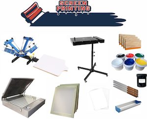 4 Colour 1 Station Screen Printing Machine Combo - Vinyl Cutting