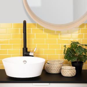 Metro Sunny Yellow | Self-adhesive 3D Tiles