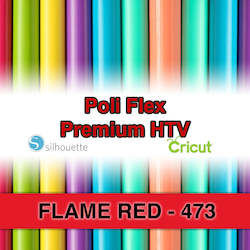 Adhesive wholesaling: Flame Red 473 Poli Flex HTV Iron-on