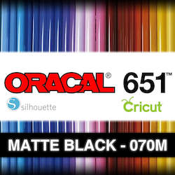 Matte Black 070M Adhesive Vinyl