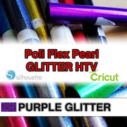 Adhesive wholesaling: PURPLE Glitter Poli Flex HTV Iron-on