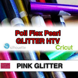 PINK Glitter Poli Flex HTV Iron-on